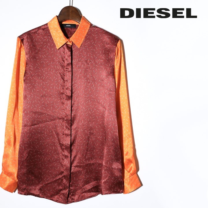 ディーゼル DIESEL 長袖シャツ ブラウス レディース マッチ棒柄 総柄