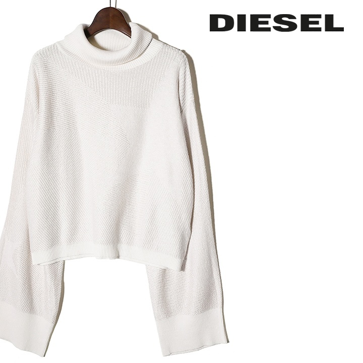 DIESEL キラキラ 長袖トップス DIESEL ディーゼル 長袖ニットセーター レディース ラメ糸混