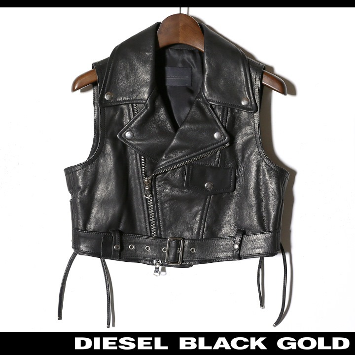 DIESEL BLACK GOLD ディーゼルブラックゴールド レザーベスト 