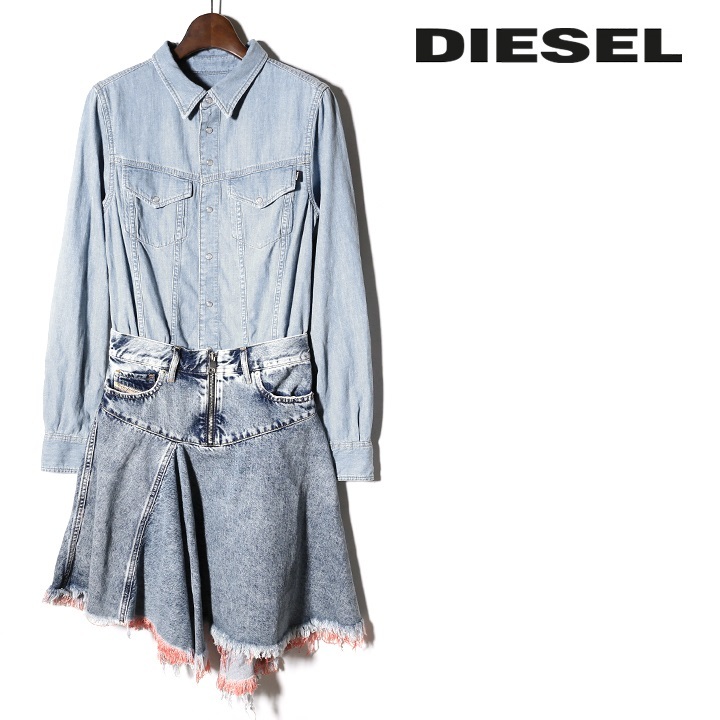 ディーゼル DIESEL ミニドッキングワンピース レディース デニムシャツ