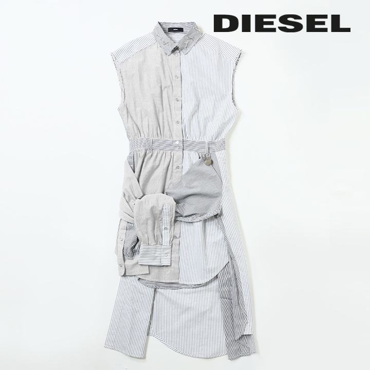 DIESEL ノースリーブワンピース D-DELFY-BDRESS チュール切替 DIESEL ノースリーブワンピース D-DELFY-BDRESS チュール切替