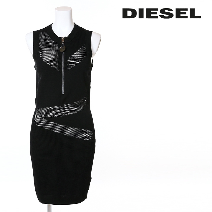 DIESEL◆JENNIFER-UTLT メッシュ ワンピース ノースリーブ ウィメンズ メッシュドレス JENNIFER-UTLT（ワンピース