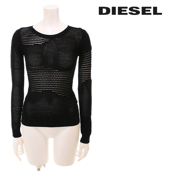 ディーゼル DIESEL メッシュニットセーター レディース リブ切替