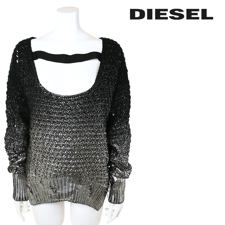 ディーゼル DIESEL ニットセーター レディース メタリックコーティング