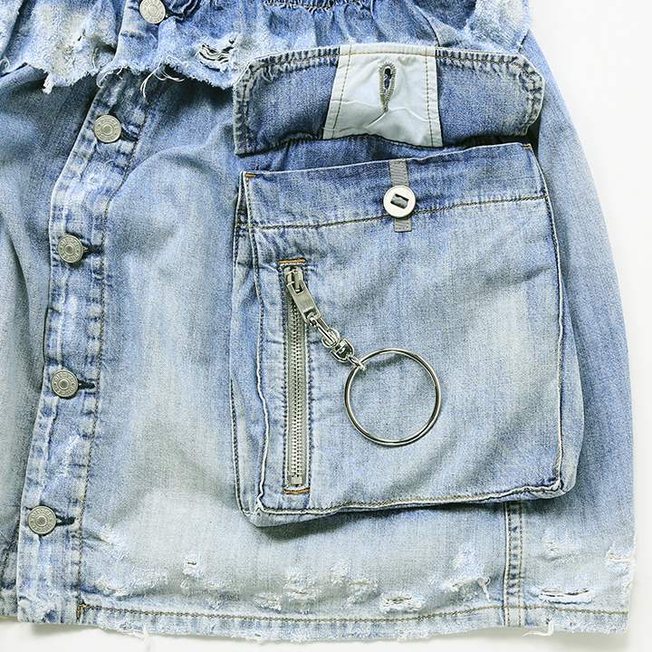 完売必至【ディーゼル】ロゴ デニムミニワンピース ノースリーブ 新品 タグ付き DIESEL ノースリーブデニムワンピース ロゴ S