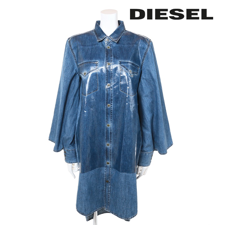 ディーゼル DIESEL デニムシャツワンピース レディース 前身頃