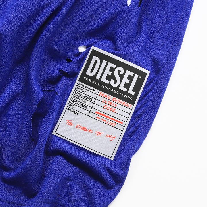 ディーゼル DIESEL 半袖Tシャツ カットソー レディース デストロイ加工