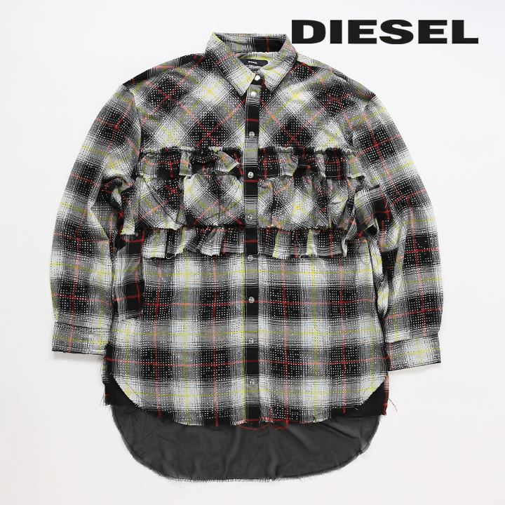 【かぼ】DIESEL カットオフシャツ DIESEL ディーゼル 長袖シャツ レディース カットオフ フリル