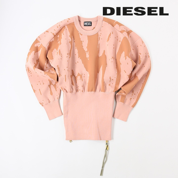 DIESEL ディーゼル　ドロップショルダー リブディテール　ニット　セーター DIESEL - DIESEL ニットの通販 by くま｜ディーゼルならラクマ