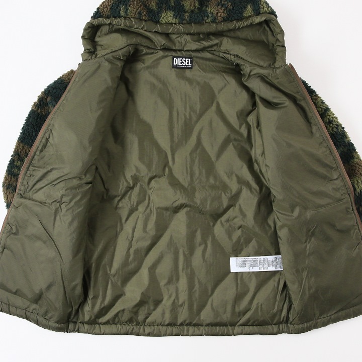 ディーゼル レディース ジッパーナイロンパーカージャケット グラデーション DIESEL（ディーゼル）の「メンズ ジャケット フーデッド
