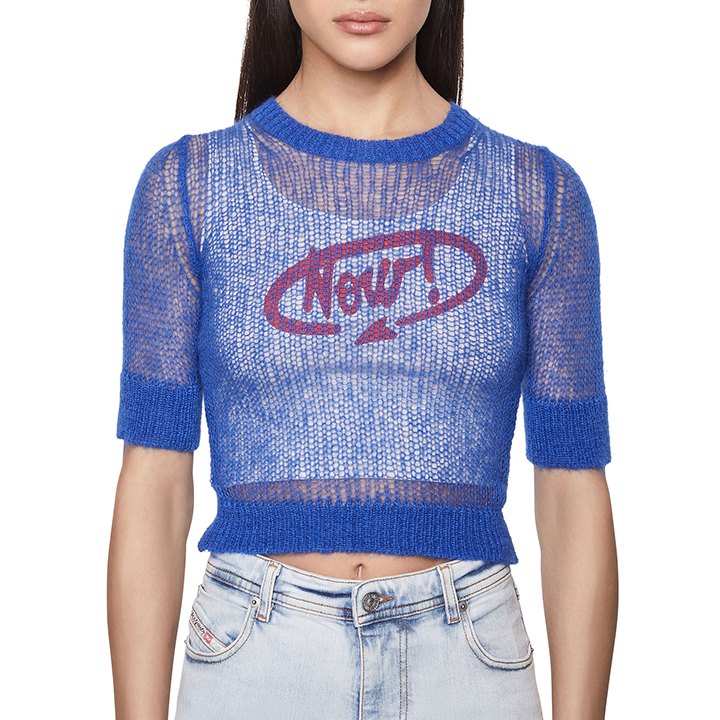 ディーゼル DIESEL ニットレイヤードタンクトップ レディース スリムフィット クロップド M-ORANGE DIESEL ディーゼル ニットレイヤードタンクトップ レディース