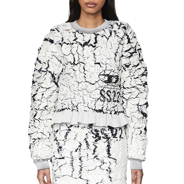 ディーゼル DIESEL スウェットシャツ トレーナー レディース オーバルDロゴ スリムフィット プルオーバー F-SWEAT-SMOKLE-1 DIESEL ディーゼル スウェットシャツ トレーナー レディース
