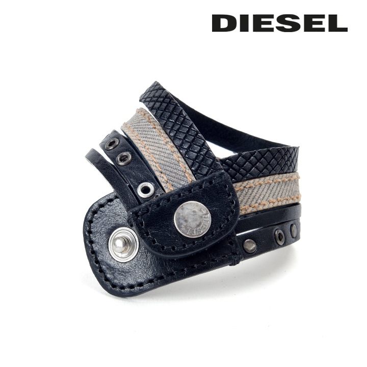 DIESEL（ディーゼル） レザーブレスレット メンズ 牛革 本革 