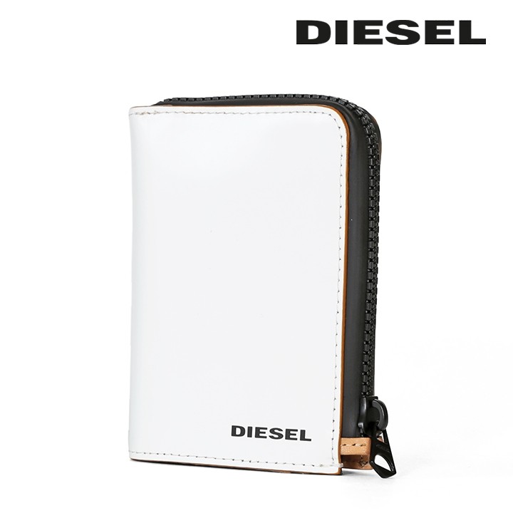 【DIESEL 】ロゴ入 型押 Ｌ字 二つ折レザー長財布 フラップウォレット store-goods_ab-526800