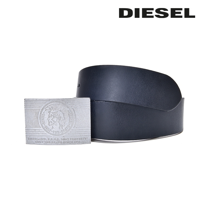 DIESEL（ディーゼル） レザーベルト メンズ 牛革 メタルバックル B