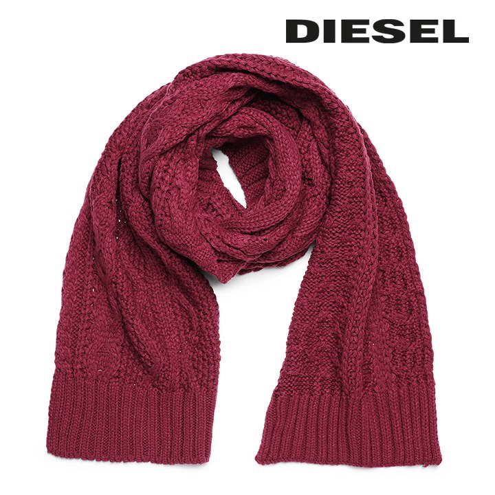 DIESEL ディーゼル ケーブルニットマフラー - マフラー