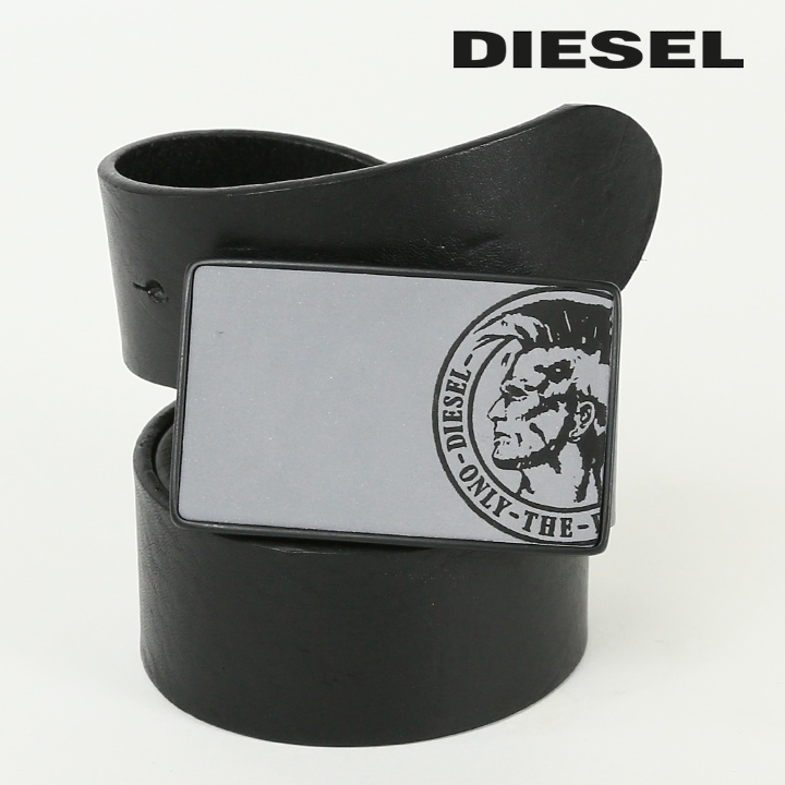 DIESEL ディーゼル レザーベルト メンズ 牛革 本革 プレート
