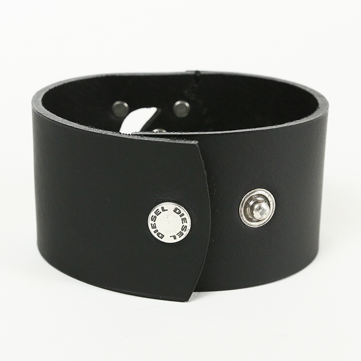 DIESEL◆A-Balone◆メタル オーバルDロゴ レザー ブレスレット org.jpg