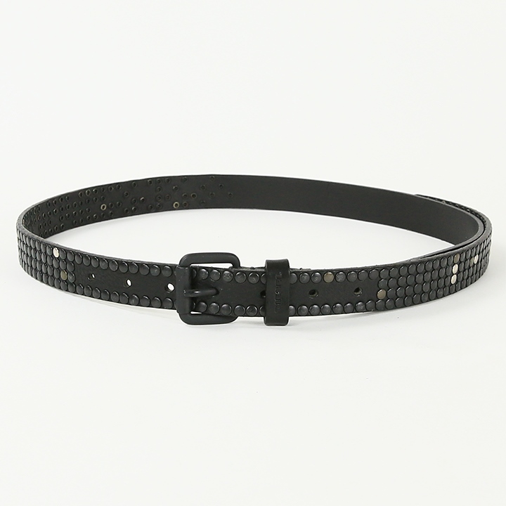 DIESEL（ディーゼル） ナローレザーベルト メンズ 牛革 本革 スタッズ