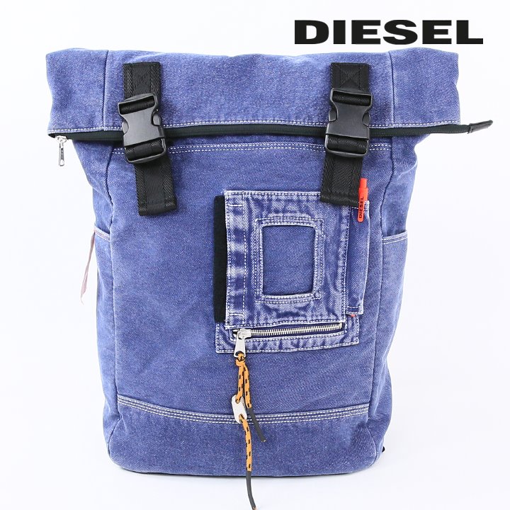 ディーゼル DIESEL ロールトップバックパック 鞄 メンズ レディース 男女兼用 ウォッシュ加工デニム リュックサック FOLD :  die-m-a-e8-302 : 買っCiao!トゥット トゥット - 通販 - Yahoo!ショッピング