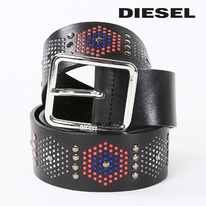 DIESEL ディーゼル　ホールスタッズベルト DIESEL（ディーゼル）の「Diesel - スタッズ ベルト - men
