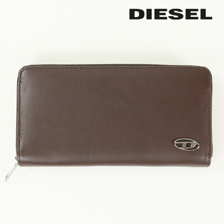 ディーゼル DIESEL ラウンドジップ長財布 メンズ オーバルD