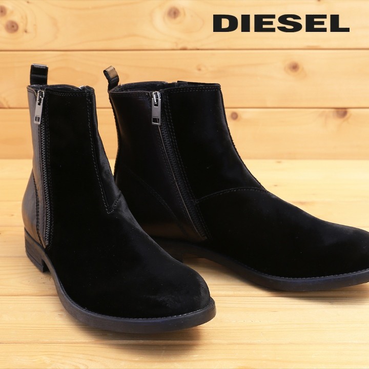 ディーゼル DIESEL ショートブーツ 靴 メンズ 本革×スウェード 両サイドジップ レザーブーツ D-ANKLYX