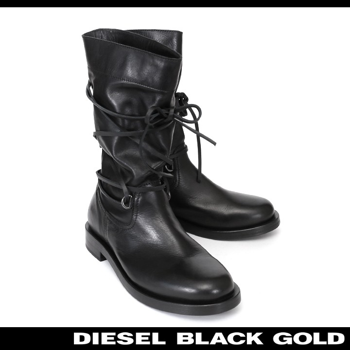 ディーゼルブラックゴールド DIESEL BLACK GOLD レザーブーツ 靴