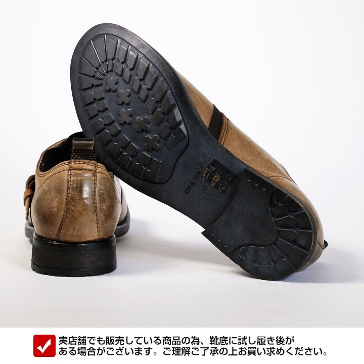 DIESEL ディーゼル レザーモンクストラップシューズ 靴 メンズ