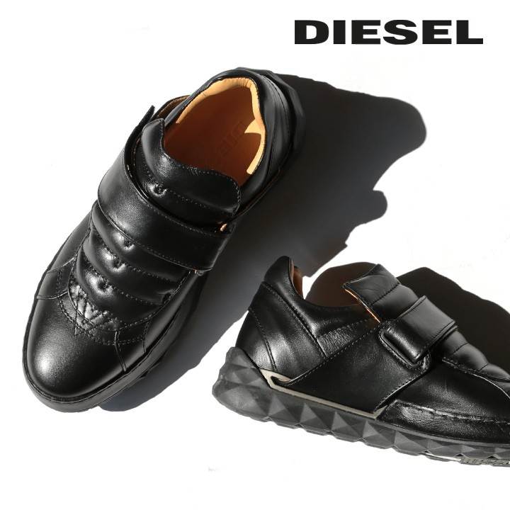 ディーゼル DIESEL レザースニーカー 靴 シューズ メンズ 牛革 本革 マジックテープ S-STUDZZER