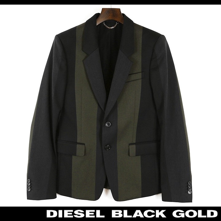 人気ブランド新作豊富 GOLD BLACK DIESEL イタリア製 デニム M テーラードジャケット テーラードジャケット 