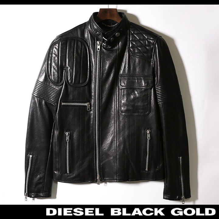 ディーゼルブラックゴールド DIESEL BLACK GOLD レザージャケット 