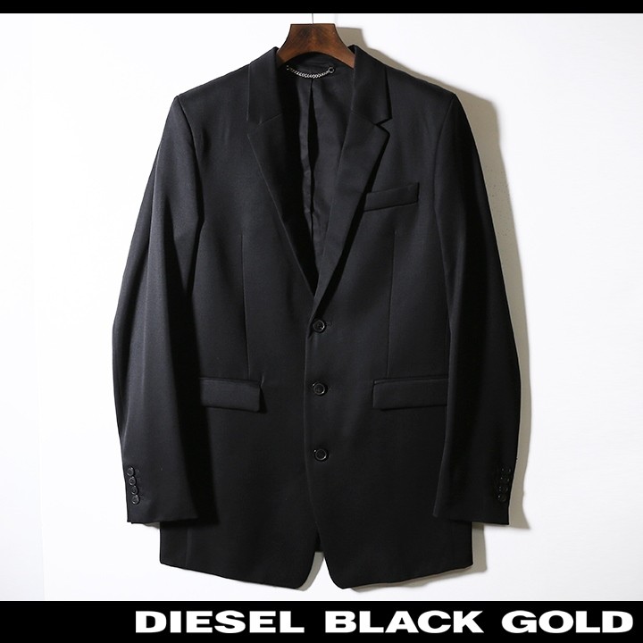 DIESEL ブラックゴールド ウール ナポレオンコート コンチョボタン DIESEL BLACK GOLD ディーゼルブラックゴールド ウールコート メンズ