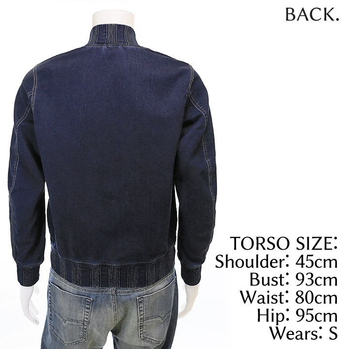 diesel ライトブルー デニムジャケット ジップアップ DIESEL（ディーゼル）の「DIESEL SS22 メンズ デニムジャケット