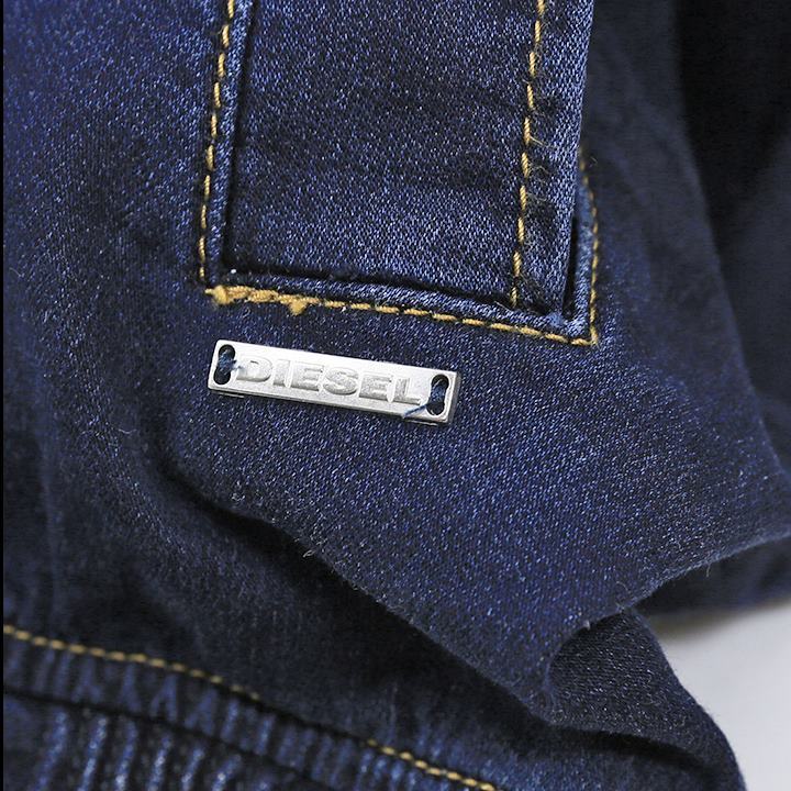 DIESEL ディーゼル デニムジャケット メンズ リブカラー ジップ