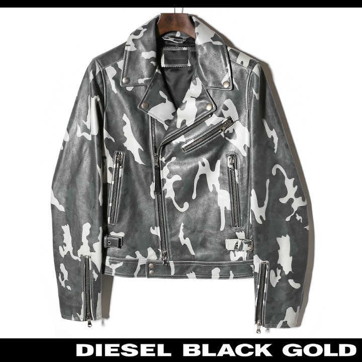 ディーゼルブラックゴールド DIESEL BLACK GOLD レザーライダースジャケット メンズ 牛革 本革 迷彩カモフラージュ柄 ヴィンテージ加工  LORAMOU : die-m-o-b8-423 : 買っCiao!トゥット トゥット - 通販 - Yahoo!ショッピング