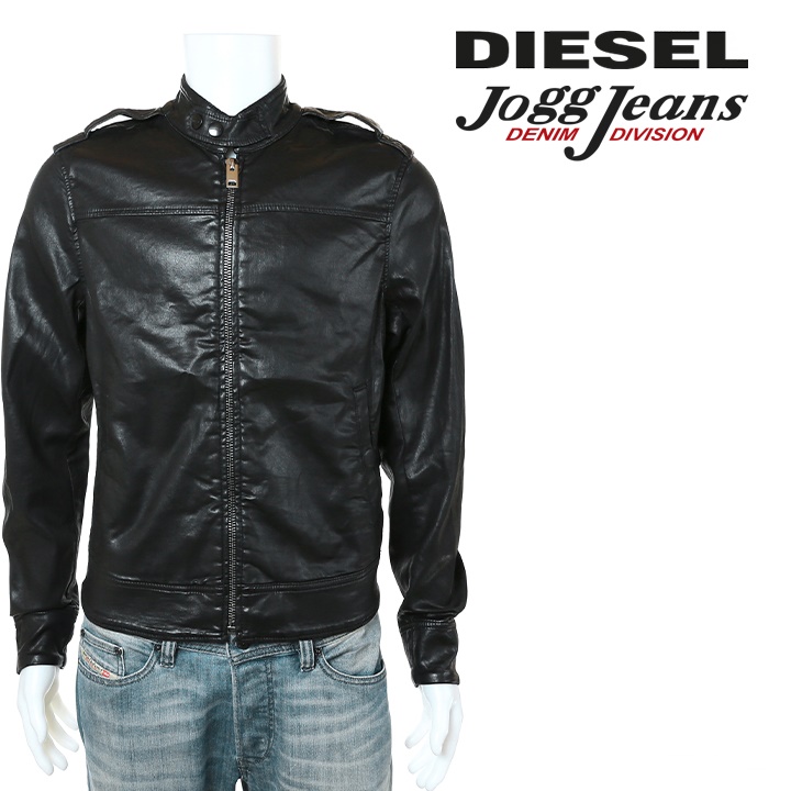 diesel ジョグジーンズ ジャケット ブラックコーティング コットンポリ NYACK JOGGJEANS デニムジャケットジョグジーンズ｜ブラック