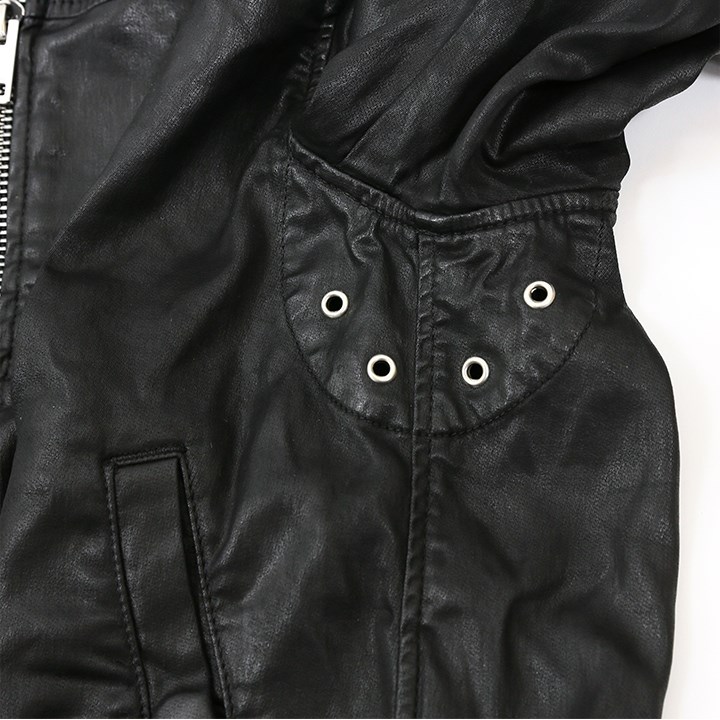 diesel ジョグジーンズ ジャケット ブラックコーティング コットンポリ NYACK JOGGJEANS デニムジャケットジョグジーンズ｜ブラック
