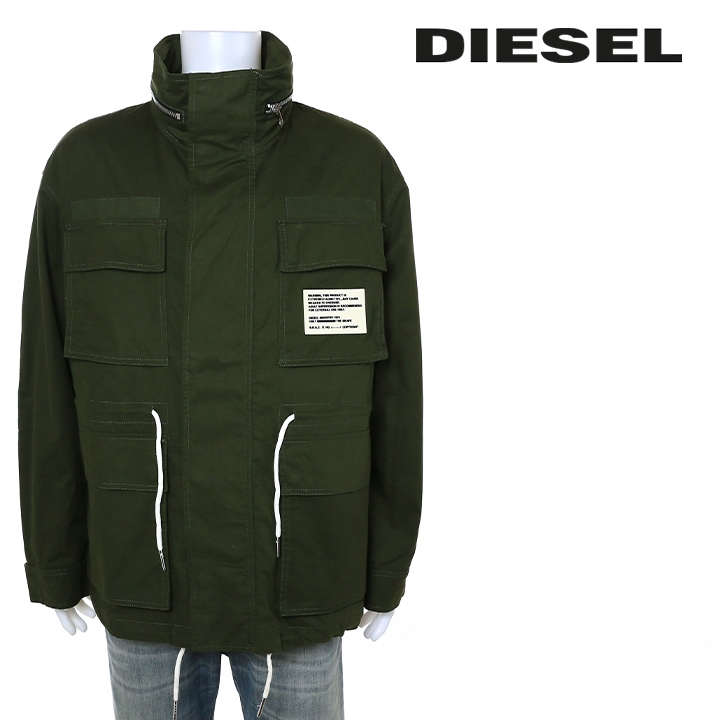 ディーゼル DIESEL ミリタリージャケット メンズ フード収納 キルティング裏地 中綿 J-TOUCHIN