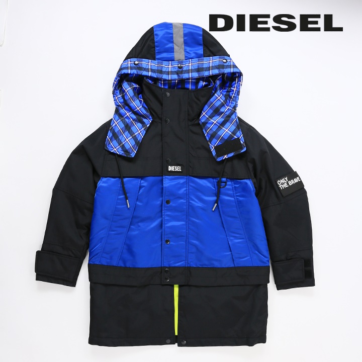 DIESEL（ディーゼル） 中綿入りナイロンジャケット メンズ 裾ジップ