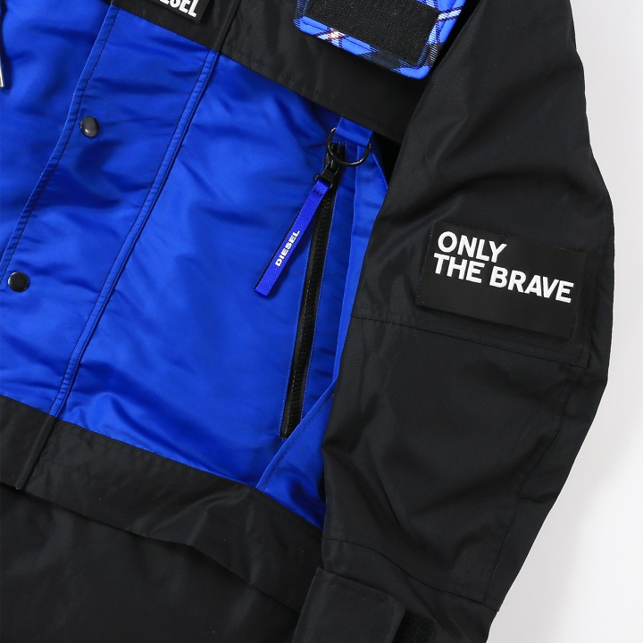 DIESEL（ディーゼル） 中綿入りナイロンジャケット メンズ 裾ジップ