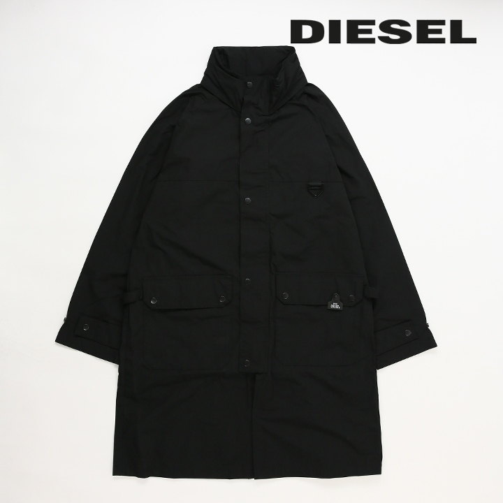 ディーゼル DIESEL ロングコート メンズ バーコードプリント 薄手 J-ACKER