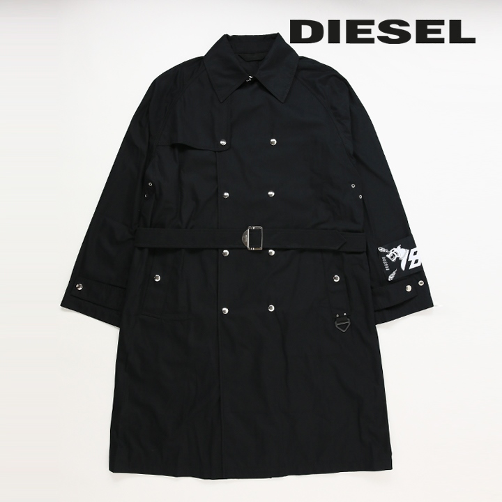 ディーゼル DIESEL トレンチコート メンズ オーバーサイズ ウエスト