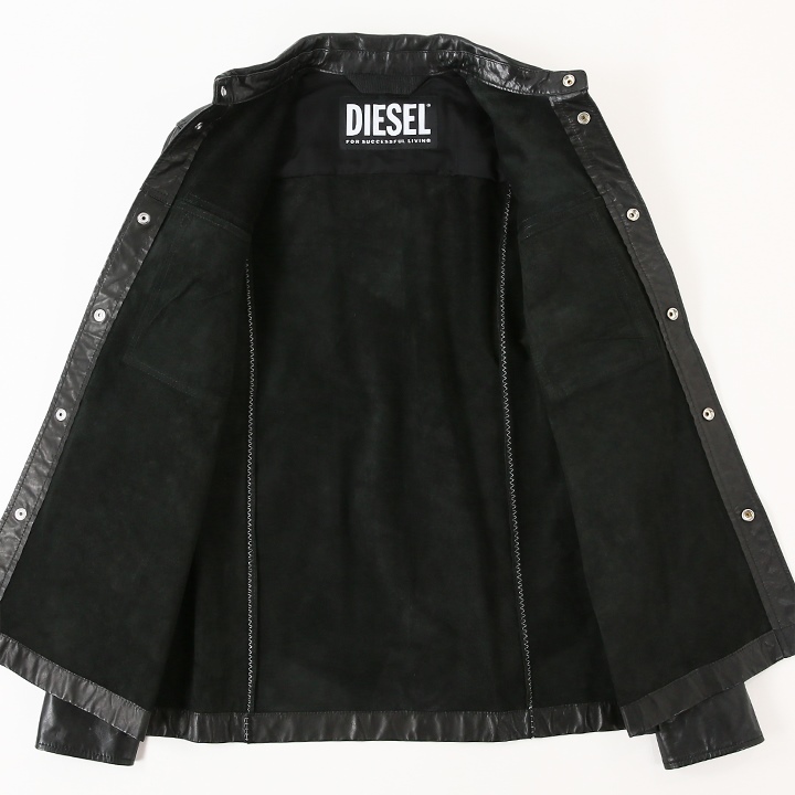 ディーゼル DIESEL レザーシャツジャケット メンズ 牛革 本革 