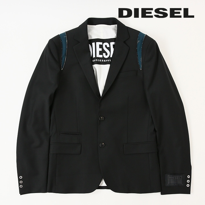 ディーゼル DIESEL テーラードジャケット メンズ ウール混 ストレッチ シングルブレスト J-MORAT