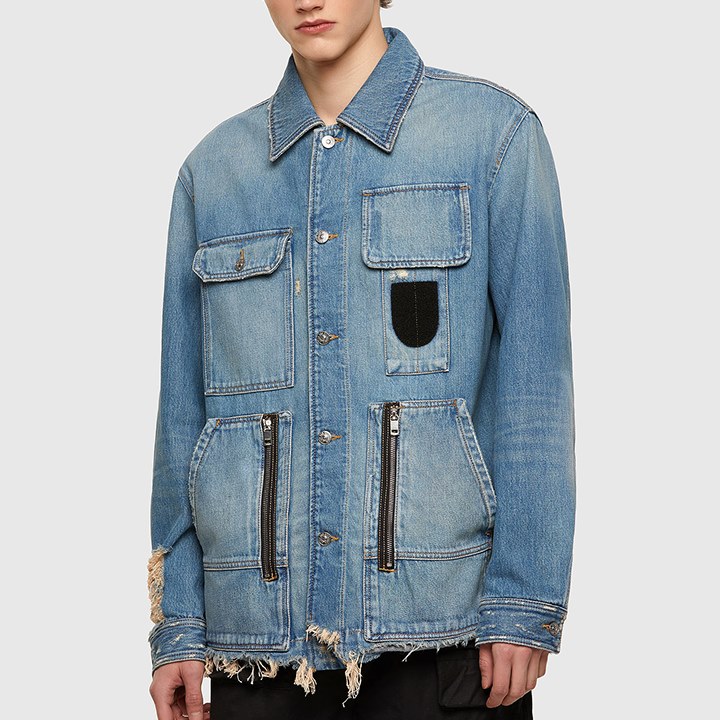 DEESEL ディーゼル　デニムジャケット　ダメージ加工 DIESEL ディーゼル デニムジャケット メンズ ヴィンテージ