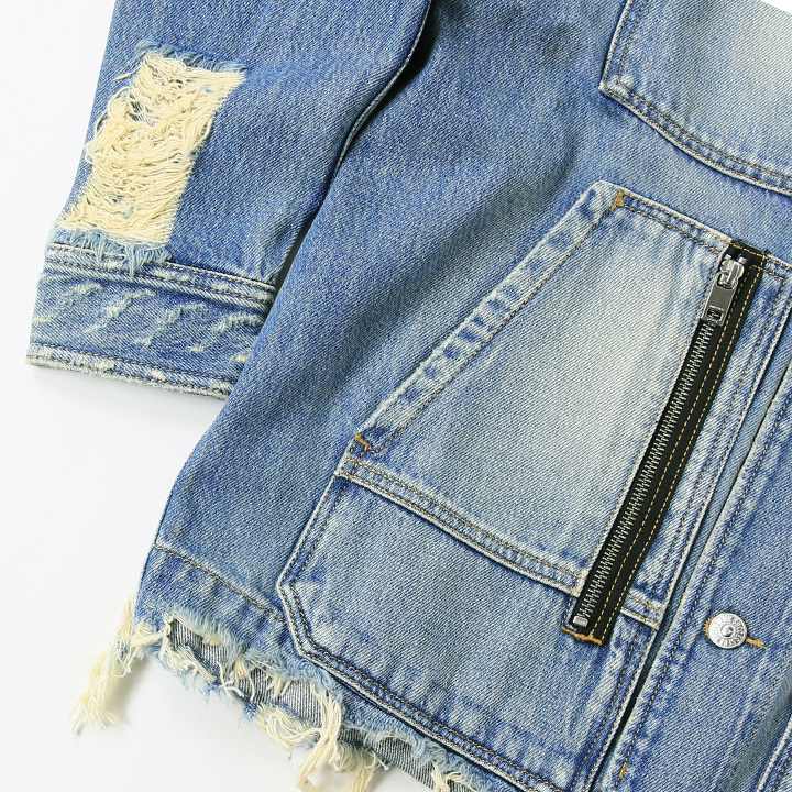 DEESEL ディーゼル　デニムジャケット　ダメージ加工 DIESEL ディーゼル デニムジャケット メンズ ヴィンテージ