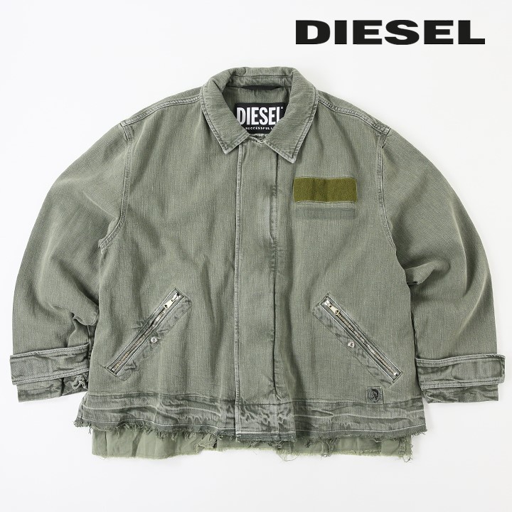 ディーゼル DIESEL デニムジャケット メンズ 切りっぱなし加工 ストレッチ J-GEORG