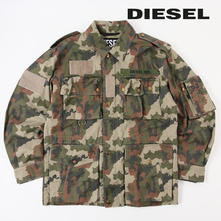 ディーゼル DIESEL ミリタリージャケット メンズ 迷彩柄 カモフラージュ柄 コットン J-LOYD-CMF