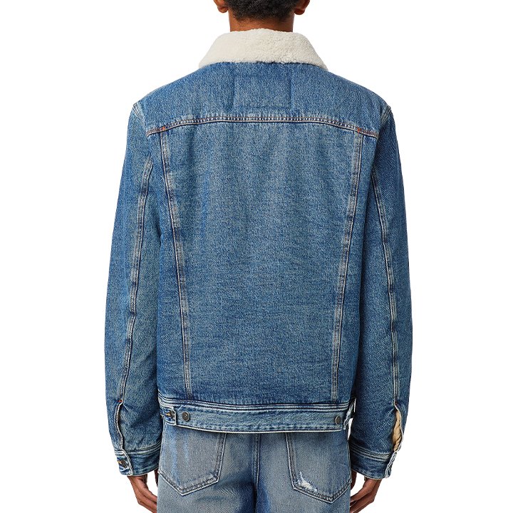 DIESEL ディーゼル デニムジャケット メンズ 羊毛ボア襟